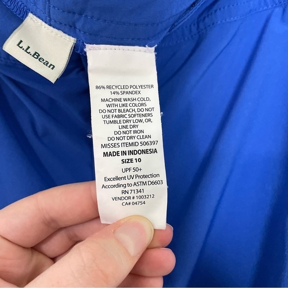 [L.L. Bean] Women's Cobalt Blue UV SPF 50+ Protected Hiking Shorts Outdoor - Picture 7 of 8